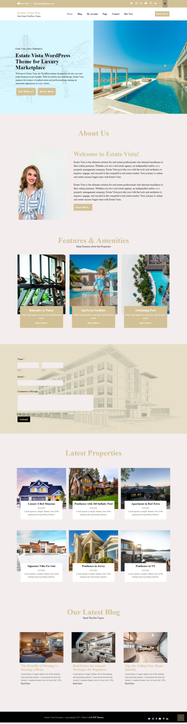 Estate Vista Premium WordPress Theme