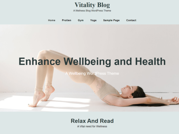 Vitality Blog Premium WordPress Theme