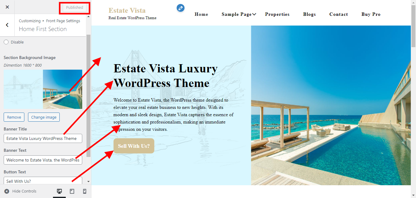 Estate Vista Free Theme Documentation - CA Wordpress Themes