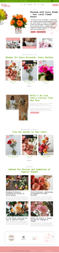 Flora Flowershop Premium WordPress Theme - CA Wordpress Themes