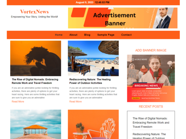 Vortexnews Premium WordPress Theme