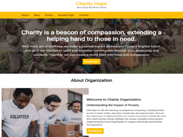 CA Charity Hope Premium WordPress Theme