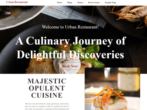 Urban Restaurant Premium WordPress Theme