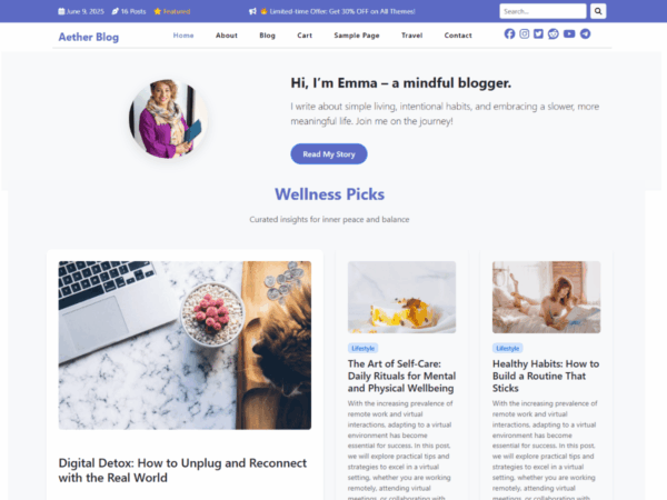 Aether Blog Premium WordPress Theme