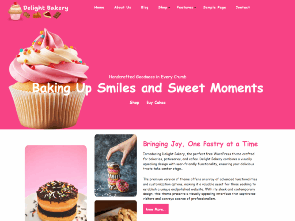Delight Bakery Premium WordPress Theme Lifeline