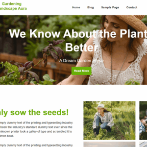 Gardening Landscape Aura Premium WordPress Theme Lifetime
