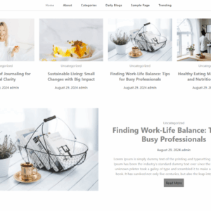 Glimpse Blog Premium WordPress Theme Lifetime