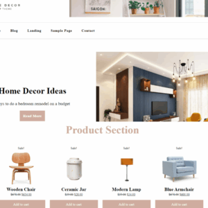 Home Decor Blog Premium WordPress Theme Lifetime