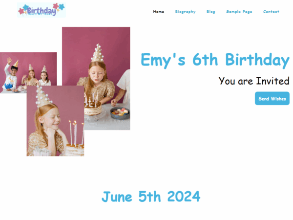 Birthday Blast Premium WordPress Theme Lifeline