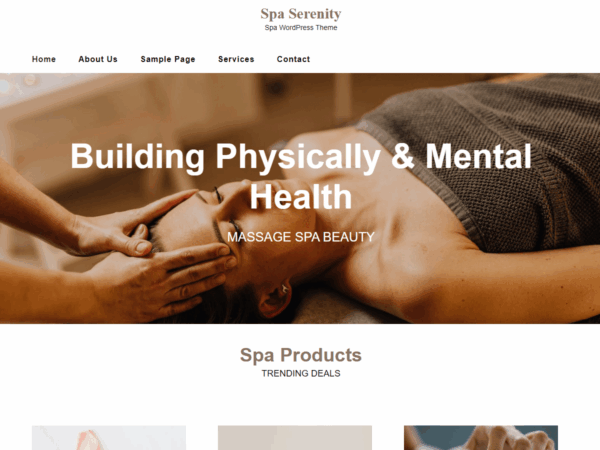 Spa Serenity Premium WordPress Theme Lifetime