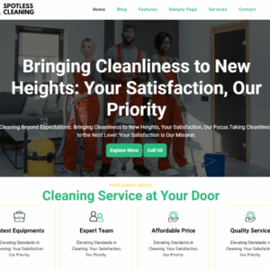 Spotless Cleaning Premium WordPress Theme Lifetime