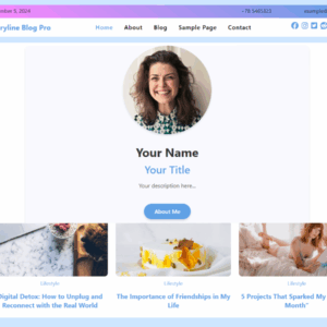 Storyline Blog Premium WordPress Theme Lifetime