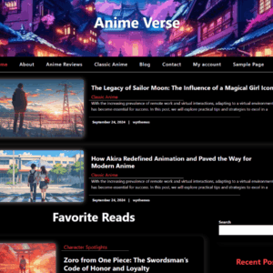 Anime Verse Premium WordPress Theme Lifeline