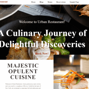 Urban Restaurant Premium WordPress Theme Lifetime