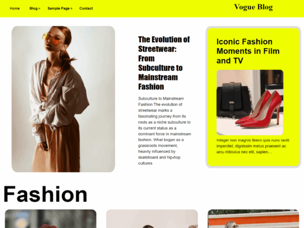Vogue Blog Premium Theme lifetime