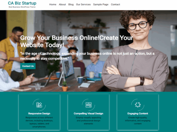 CA Biz Startup Premium WordPress Theme Lifetime